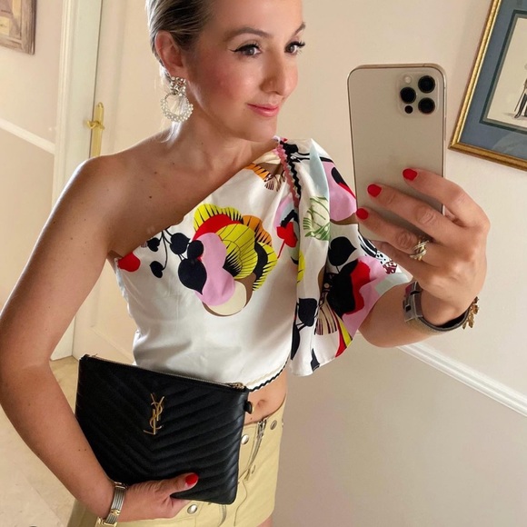 LAST ONE 🌺 NWT ZARA Asymmetrical Multicolored Top - Picture 11 of 16